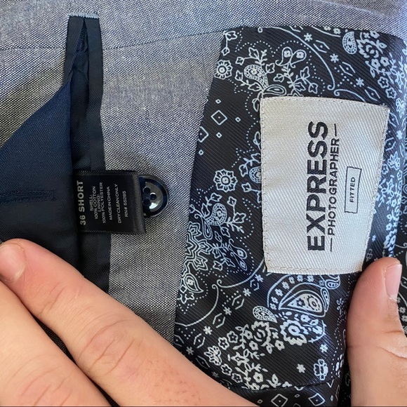 Grey Express Suit Jacket - Picture 4 of 4